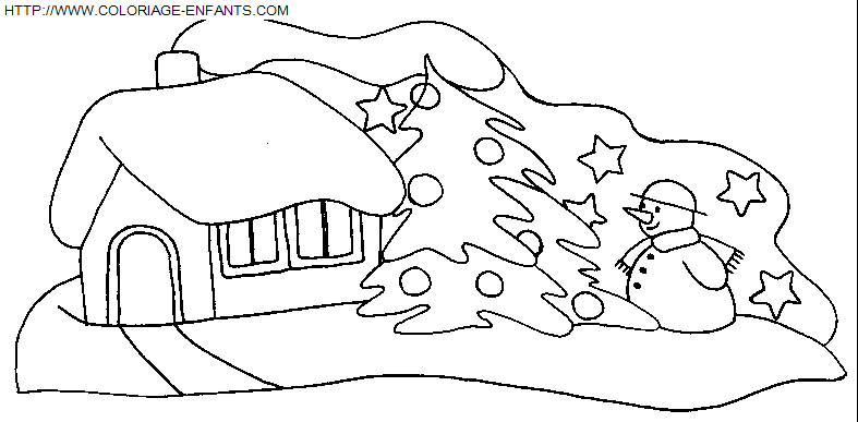 Christmas Scenery coloring