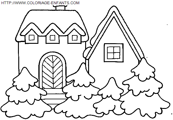 Christmas Scenery coloring