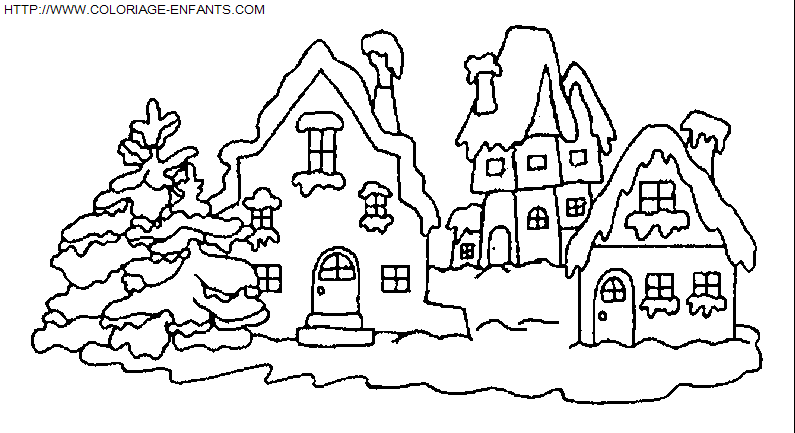 Christmas Scenery coloring