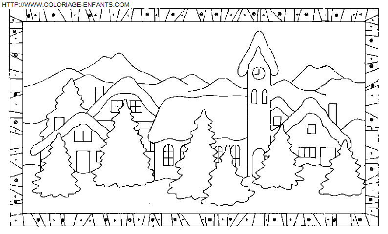 Christmas Scenery coloring