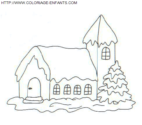 Christmas Scenery coloring