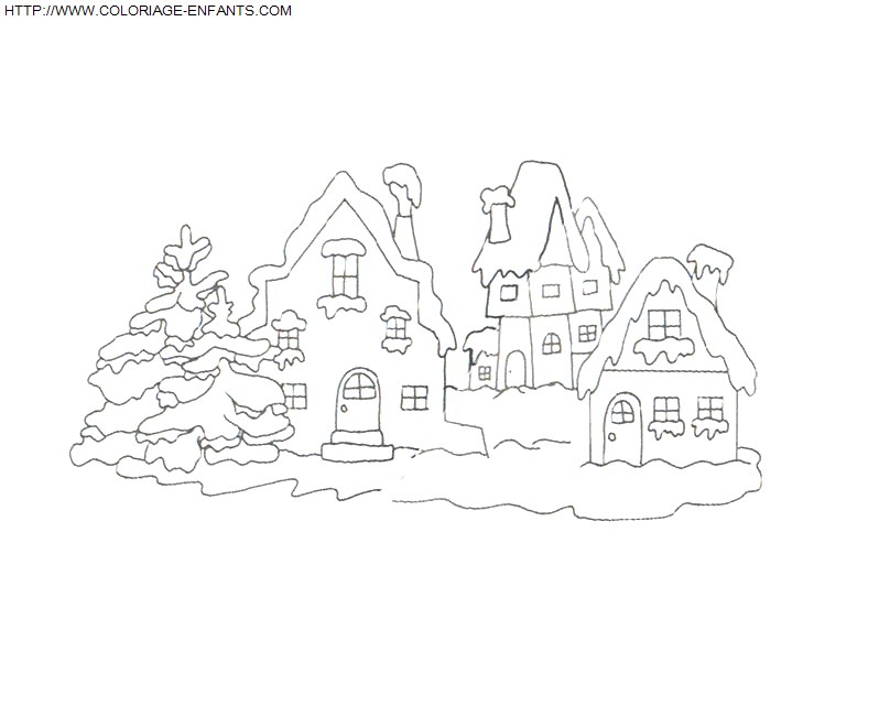 Christmas Scenery coloring