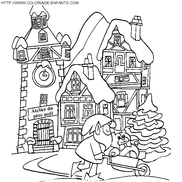 Christmas Scenery coloring