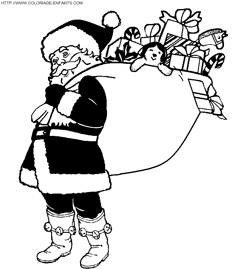 Christmas Santa Claus Presents coloring