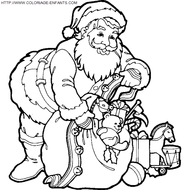 Christmas Santa Claus Presents coloring