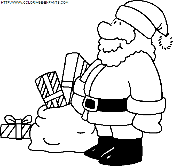 Christmas Santa Claus Presents coloring