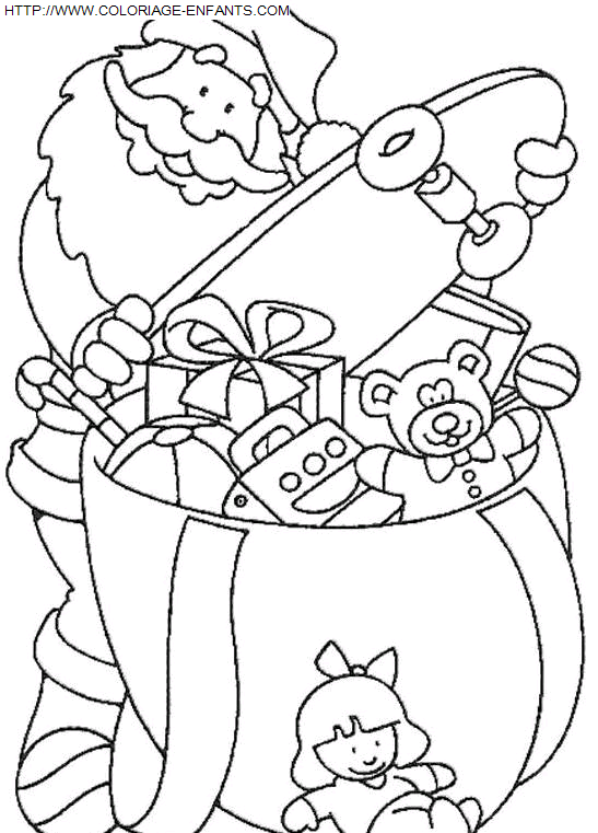 Christmas Santa Claus Presents coloring