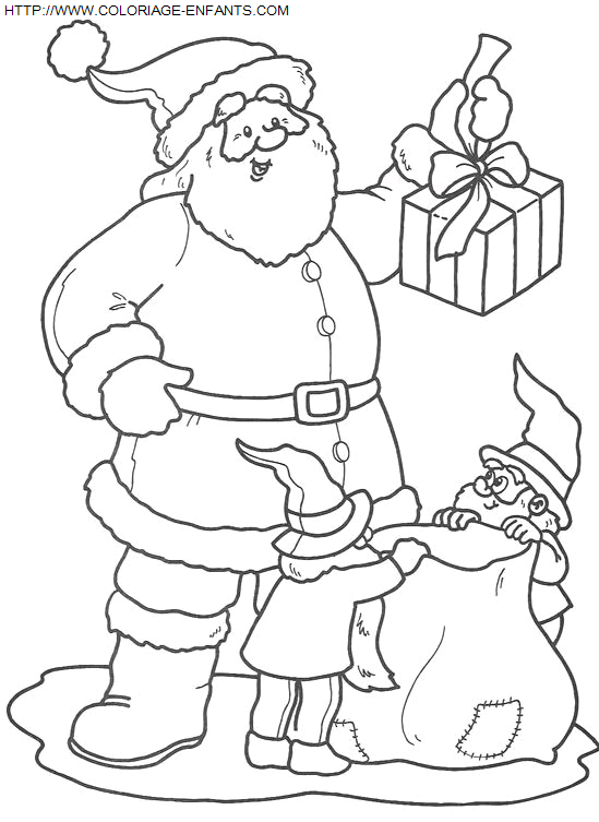 Christmas Santa Claus Presents coloring