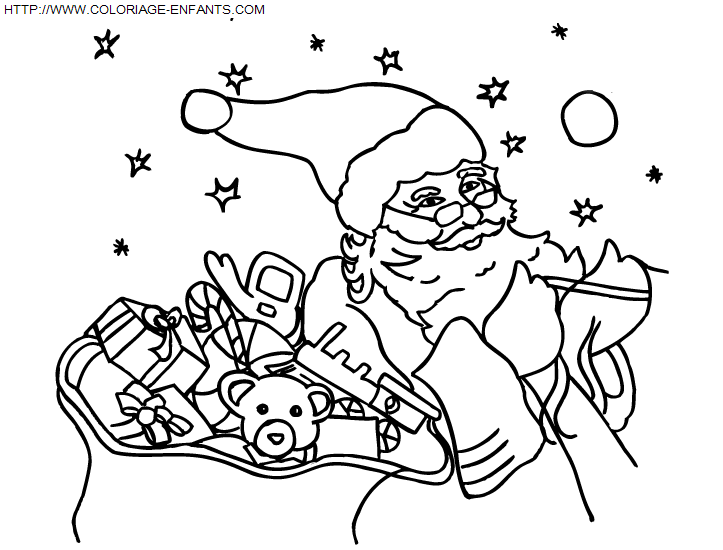 Christmas Santa Claus Presents coloring