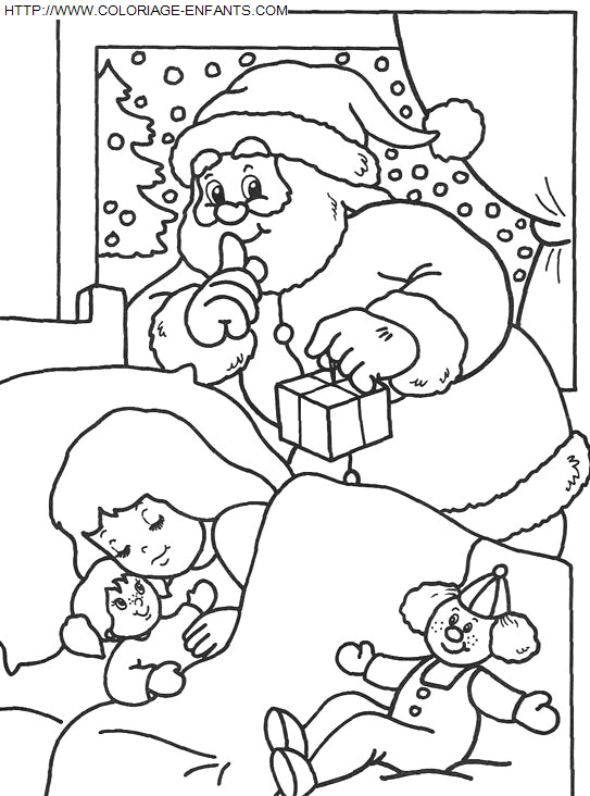 Christmas Santa Claus Presents coloring