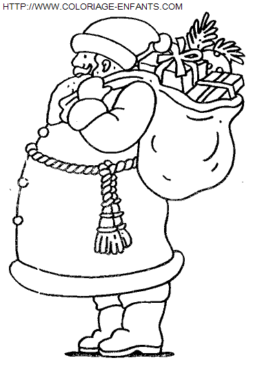 Christmas Santa Claus Presents coloring