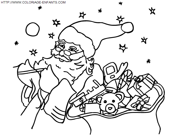 Christmas Santa Claus Presents coloring