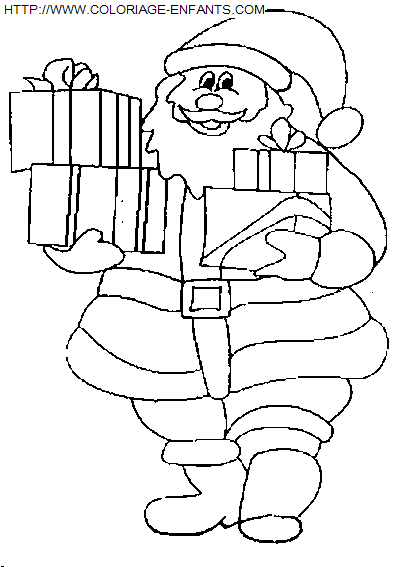 Christmas Santa Claus Presents coloring