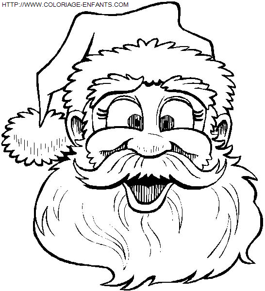 Christmas Santa Claus Portrait coloring