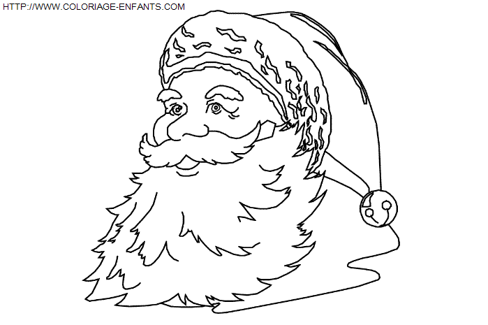 Christmas Santa Claus Portrait coloring