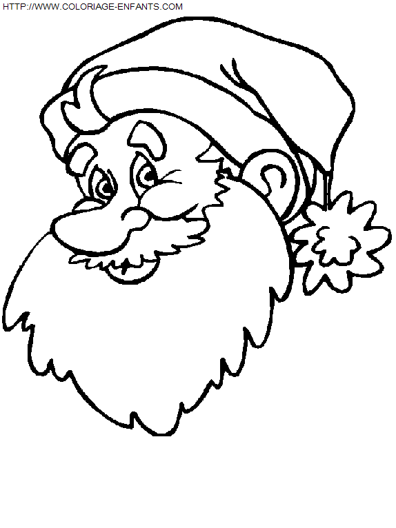 Christmas Santa Claus Portrait coloring