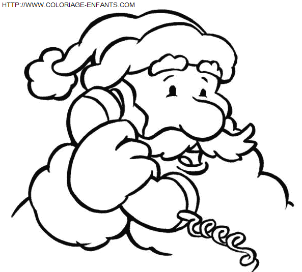 Christmas Santa Claus Portrait coloring