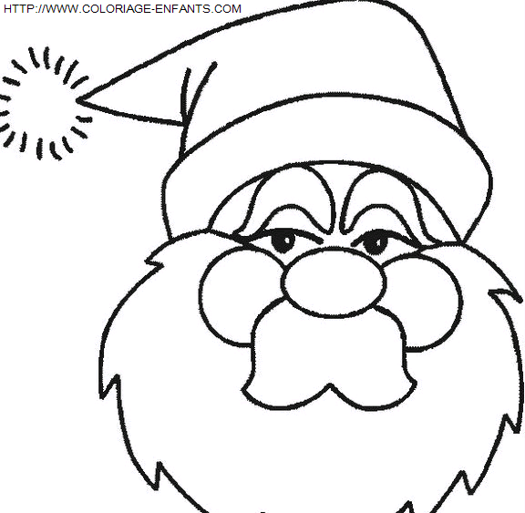 Christmas Santa Claus Portrait coloring