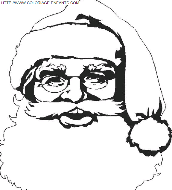 Christmas Santa Claus Portrait coloring