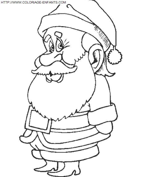 Christmas Santa Claus Portrait coloring