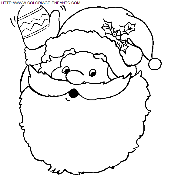 Christmas Santa Claus Portrait coloring