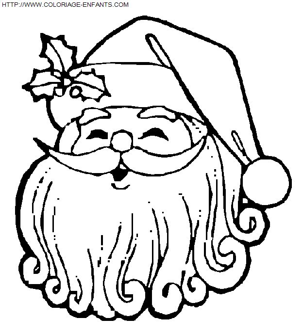 Christmas Santa Claus Portrait coloring