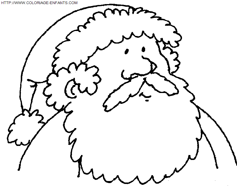 Christmas Santa Claus Portrait coloring