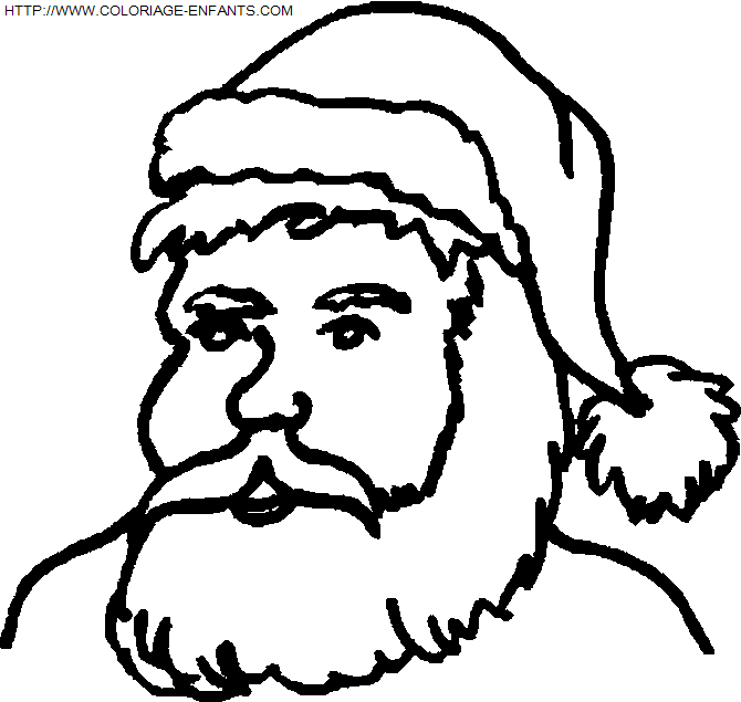 Christmas Santa Claus Portrait coloring