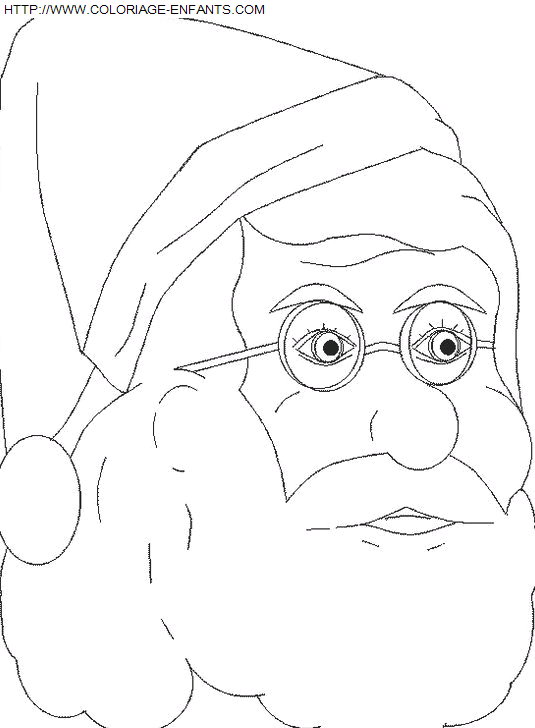 Christmas Santa Claus Portrait coloring