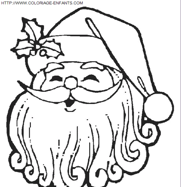 Christmas Santa Claus Portrait coloring