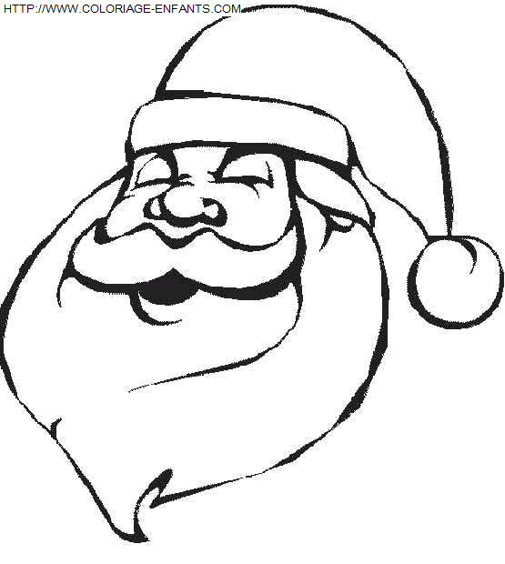 Christmas Santa Claus Portrait coloring