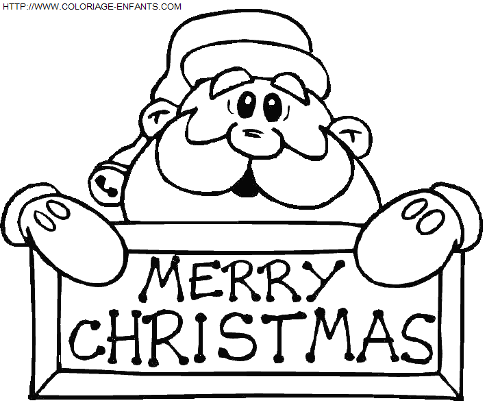 Christmas Santa Claus Portrait coloring