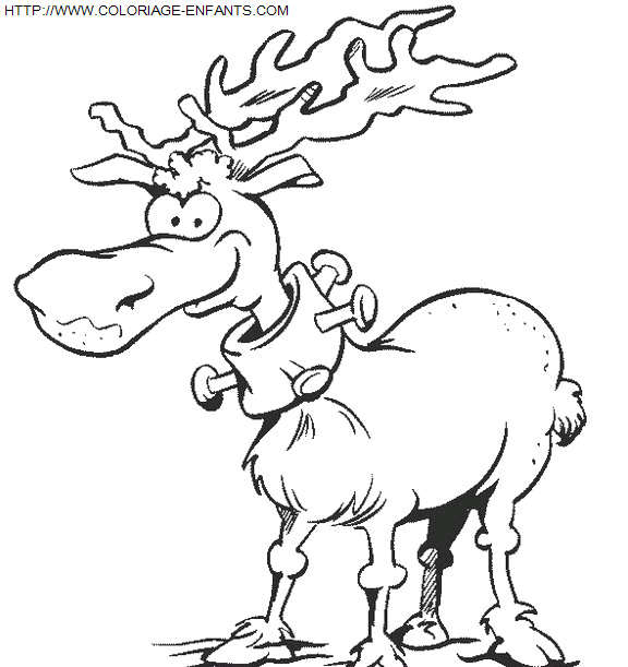 Christmas Santa Claus Reindeer coloring