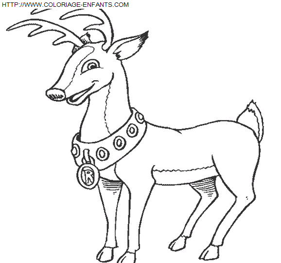 Christmas Santa Claus Reindeer coloring