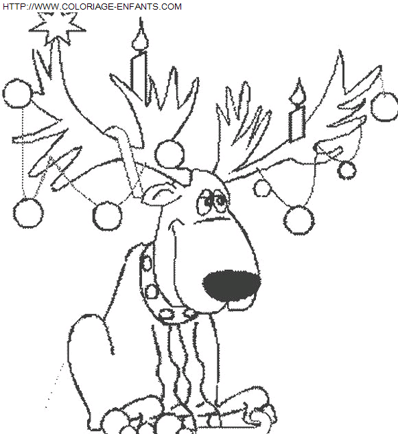 Christmas Santa Claus Reindeer coloring