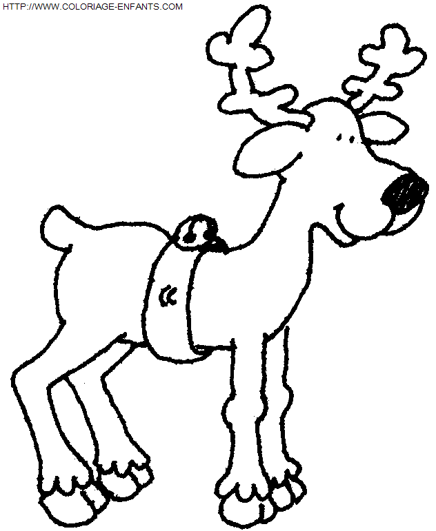 Christmas Santa Claus Reindeer coloring