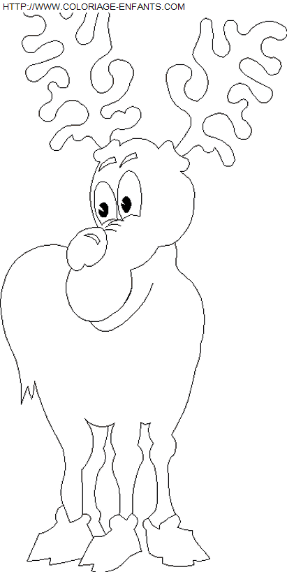 Christmas Santa Claus Reindeer coloring