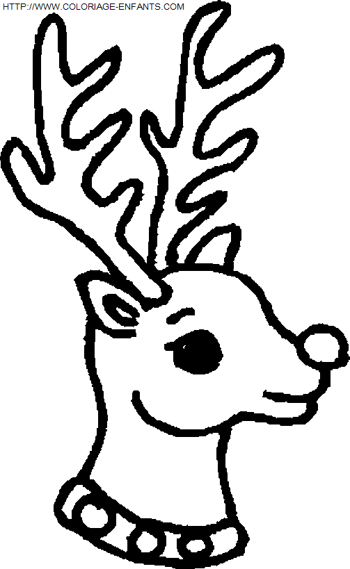 Christmas Santa Claus Reindeer coloring