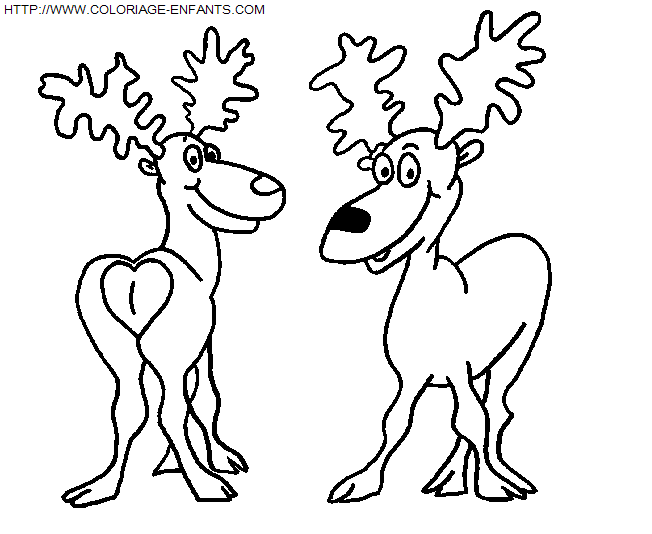 Christmas Santa Claus Reindeer coloring