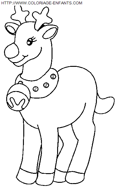 Christmas Santa Claus Reindeer coloring