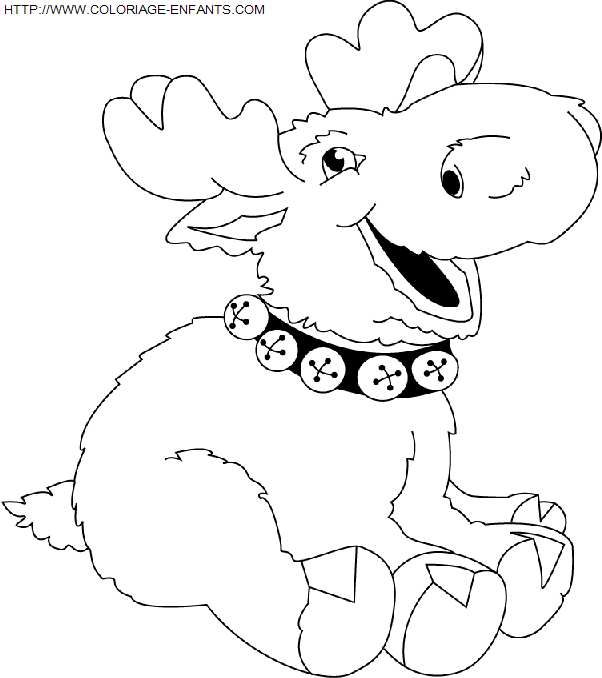 Christmas Santa Claus Reindeer coloring