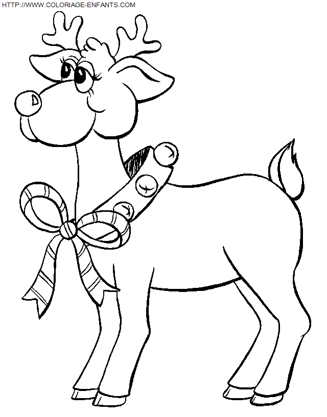 Christmas Santa Claus Reindeer coloring