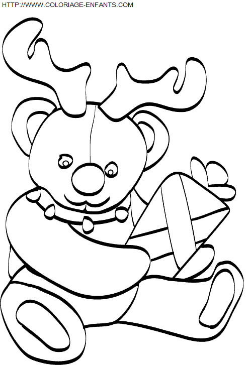 Christmas Santa Claus Reindeer coloring