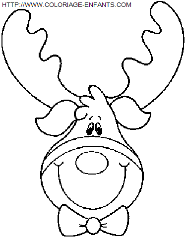 Christmas Santa Claus Reindeer coloring