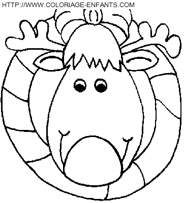 Christmas Santa Claus Reindeer coloring