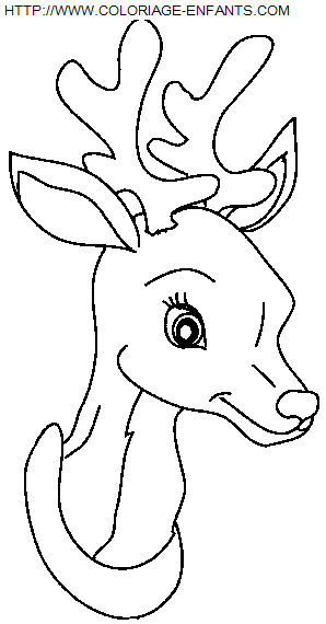 Christmas Santa Claus Reindeer coloring