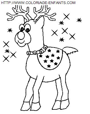 Christmas Santa Claus Reindeer coloring