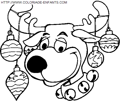 Christmas Santa Claus Reindeer coloring