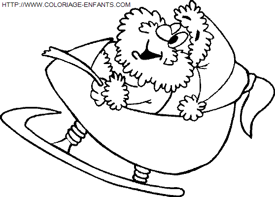 Christmas Santa Claus Sled coloring