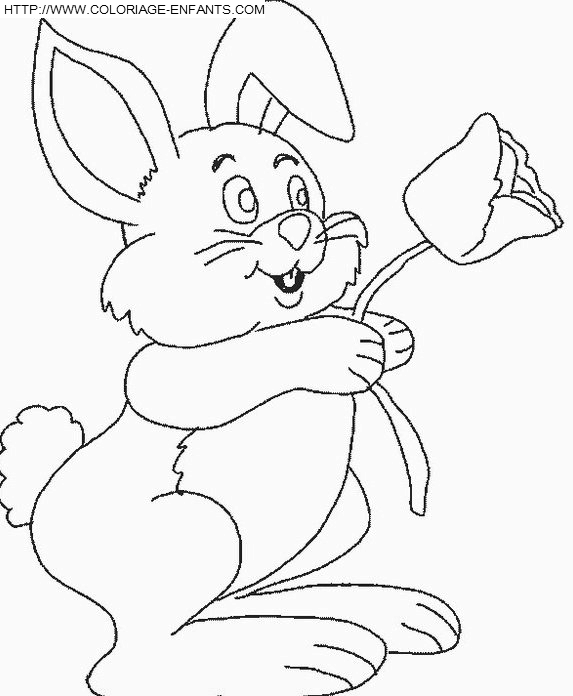 Easter Rabbits coloring